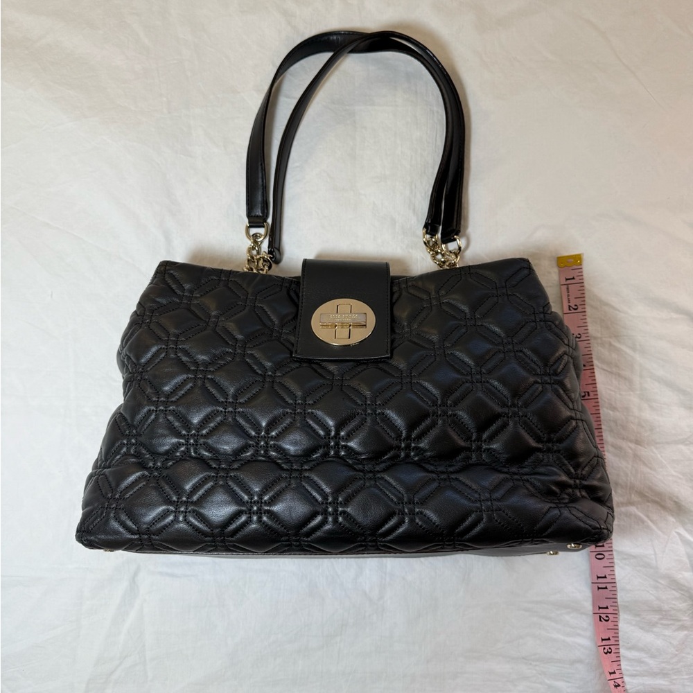 Kate Spade Astor Court Elena Black Quilted Shoulder Bag - Picture 6 of 11